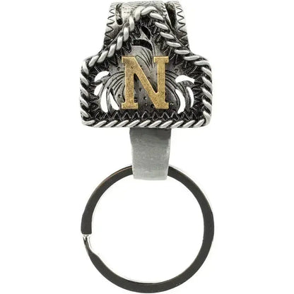 Personalized Western Cow Tag Keychain
