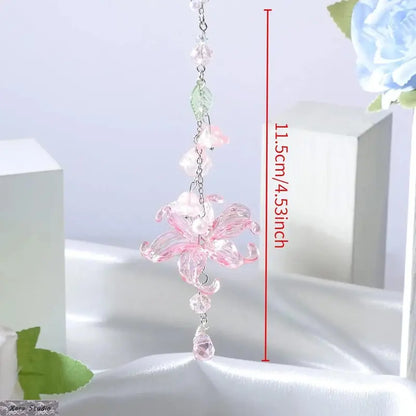 Lily of the Valley Crystal Suncatcher Car Charm