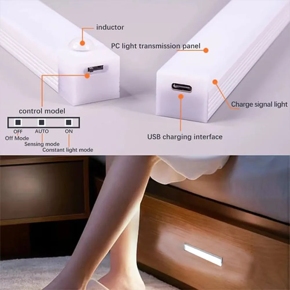 🔥💡 Punch-free Smart Sensor Magnetic Rechargeable LED Lights