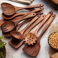 10PCS Natural Wooden Kitchen Utensil Set