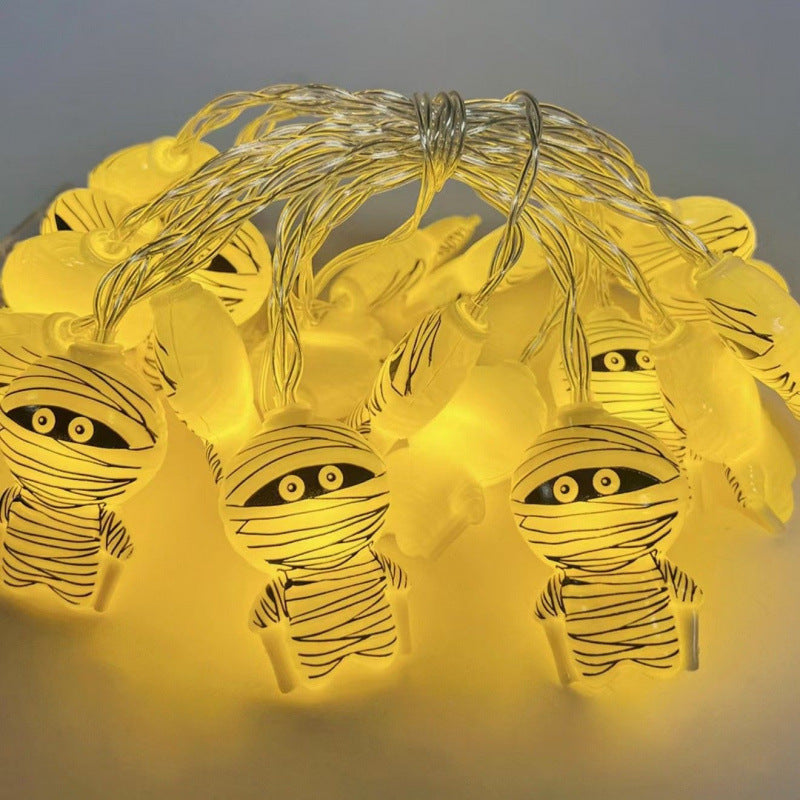 Halloween LED String Lights – Mummy, Pumpkin & Ghost Decorations