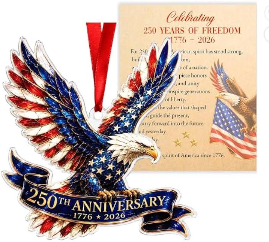 USA 250th Anniversary Christmas Ornament