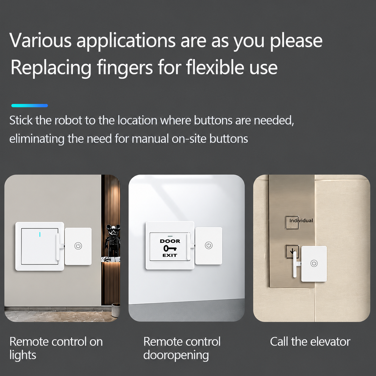 🔥2 In 1 Wireless Intelligent Button Lazy Remote Control Switch Light On Panel