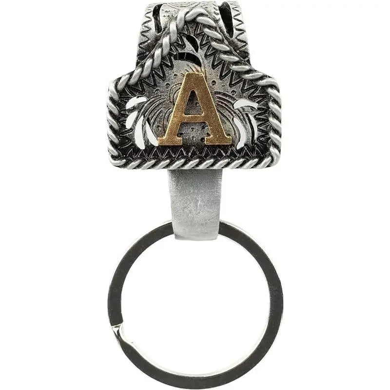 Personalized Western Cow Tag Keychain