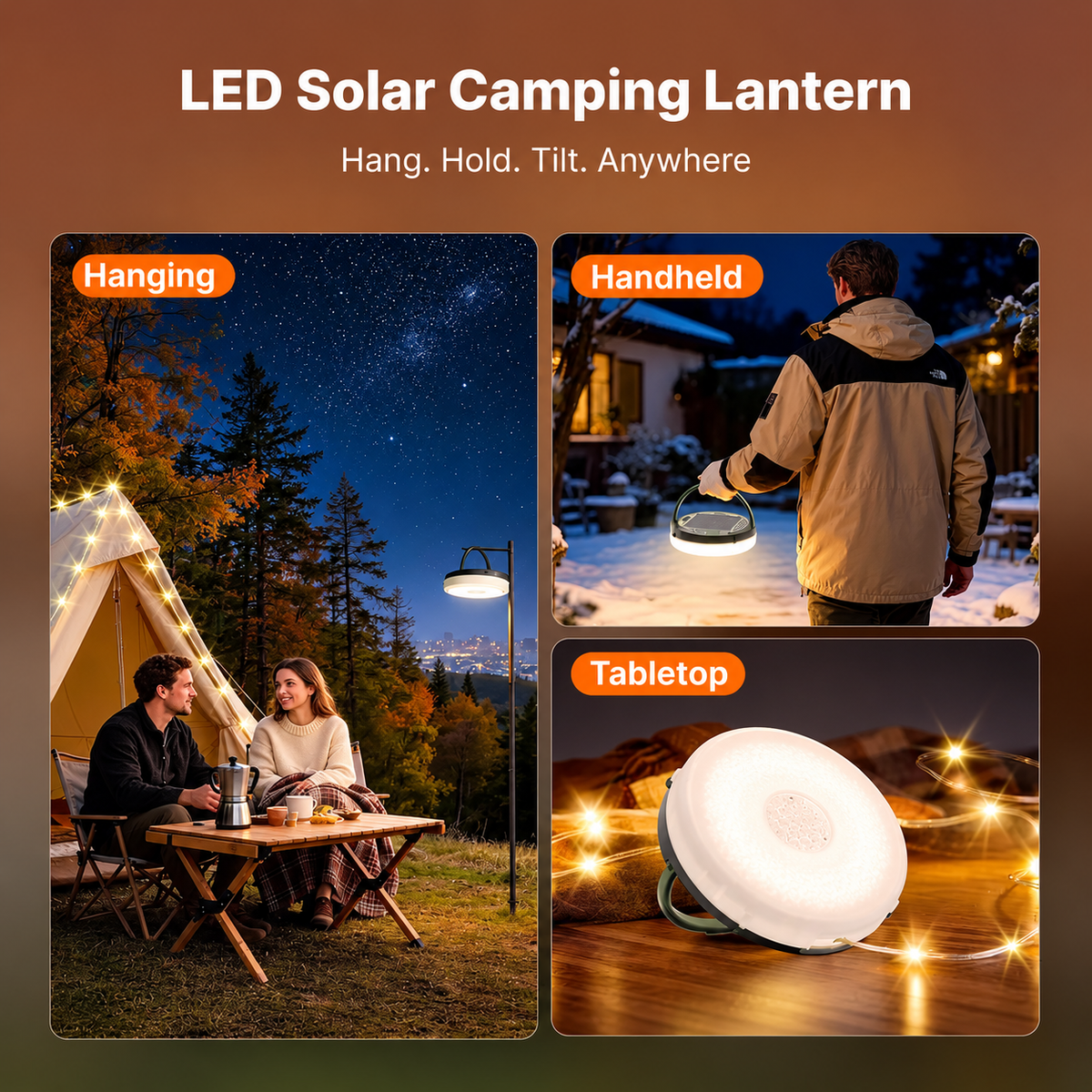 Retractable Solar LED Fairy String Lights