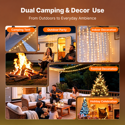 Retractable Solar LED Fairy String Lights