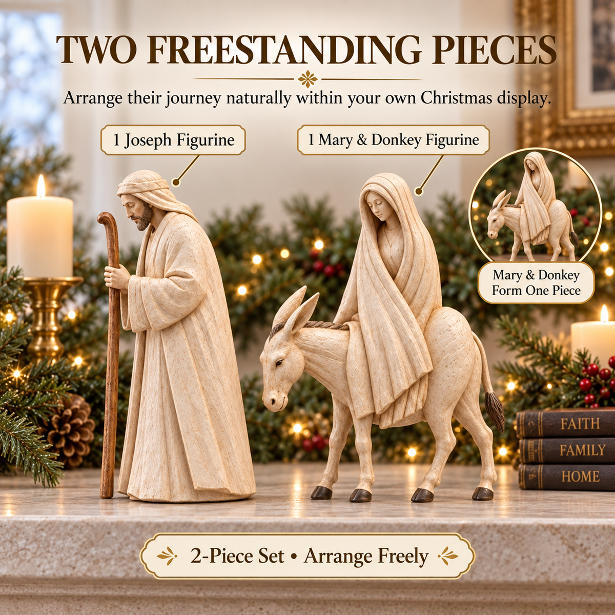 Journey to Bethlehem Nativity Figurine Set