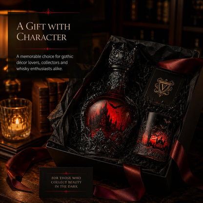 🔥Last Day 49% OFF - 🦇🍺Gothic Vampire Castle Whisky Decanter & Tumbler(📦Buy 2 Free Shipping) - Gothic Bottl🎁