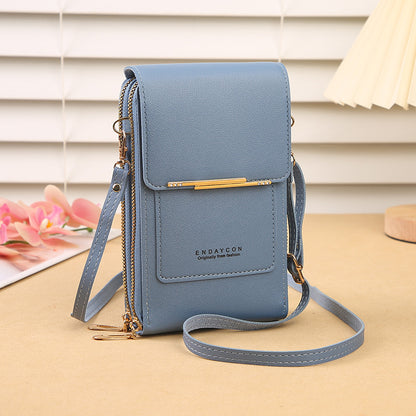 ChicTouch Crossbody Phone Purse – Leather Sling Bag with Touchscreen Pocket & Card Slots