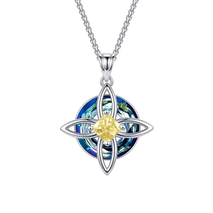 12-Color Birthstone Celtic Knot Necklace