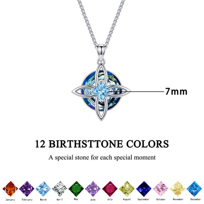 12-Color Birthstone Celtic Knot Necklace