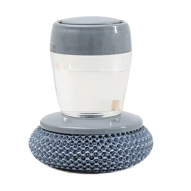 Soap Dispensing Palm Dish Brush With Storage Bracket