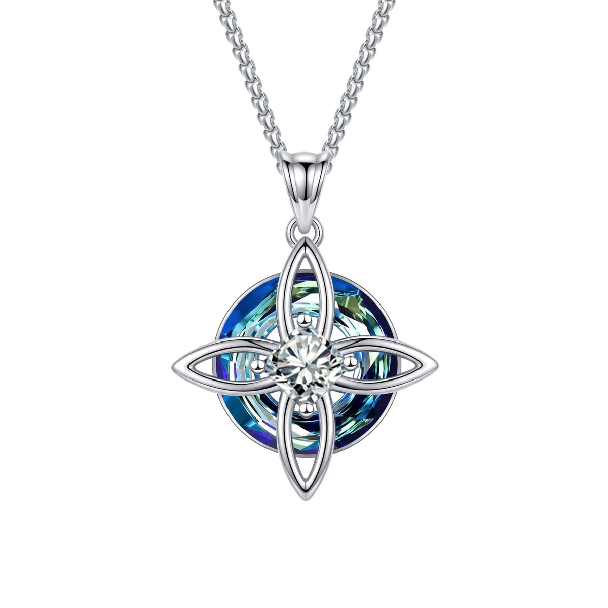 12-Color Birthstone Celtic Knot Necklace