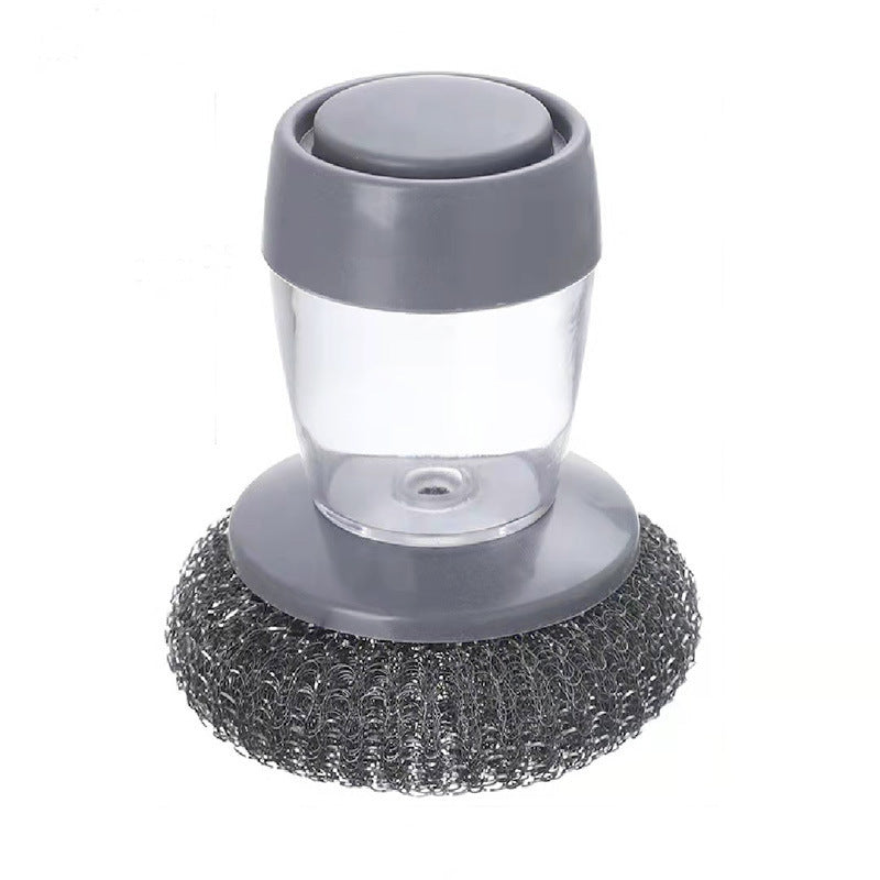 Soap Dispensing Palm Dish Brush With Storage Bracket
