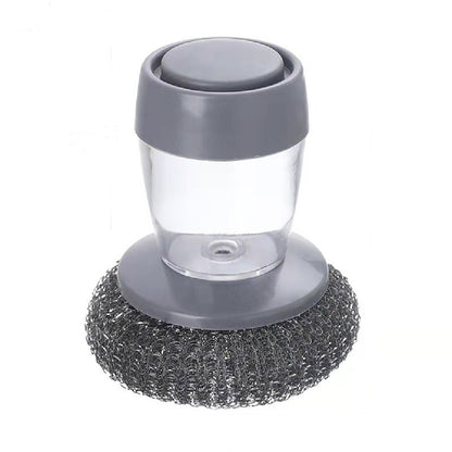 Soap Dispensing Palm Dish Brush With Storage Bracket
