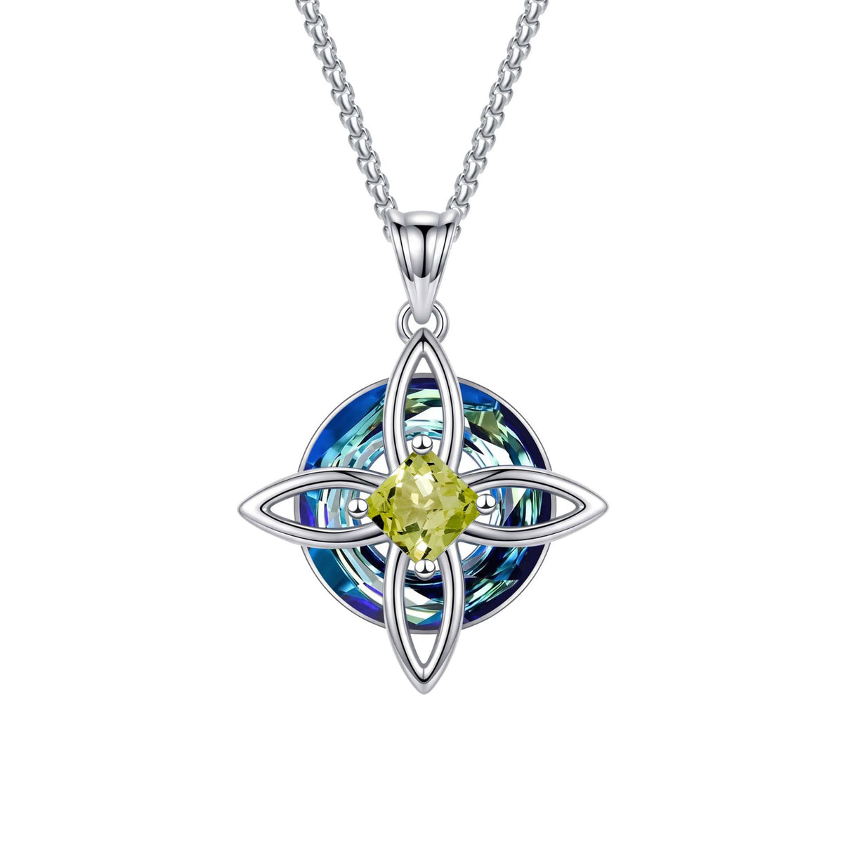 12-Color Birthstone Celtic Knot Necklace