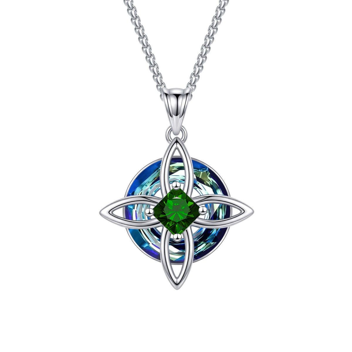 12-Color Birthstone Celtic Knot Necklace
