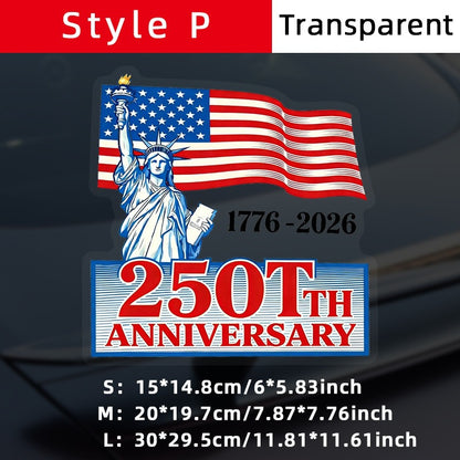 Patriotic 250th Anniversary God Bless America Eagle 1776–2026 Car Window Decal