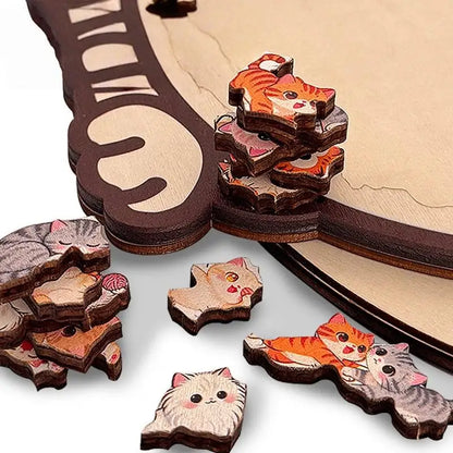 🎄Cat or Dog Shaped Wooden Jigsaw Puzzle
