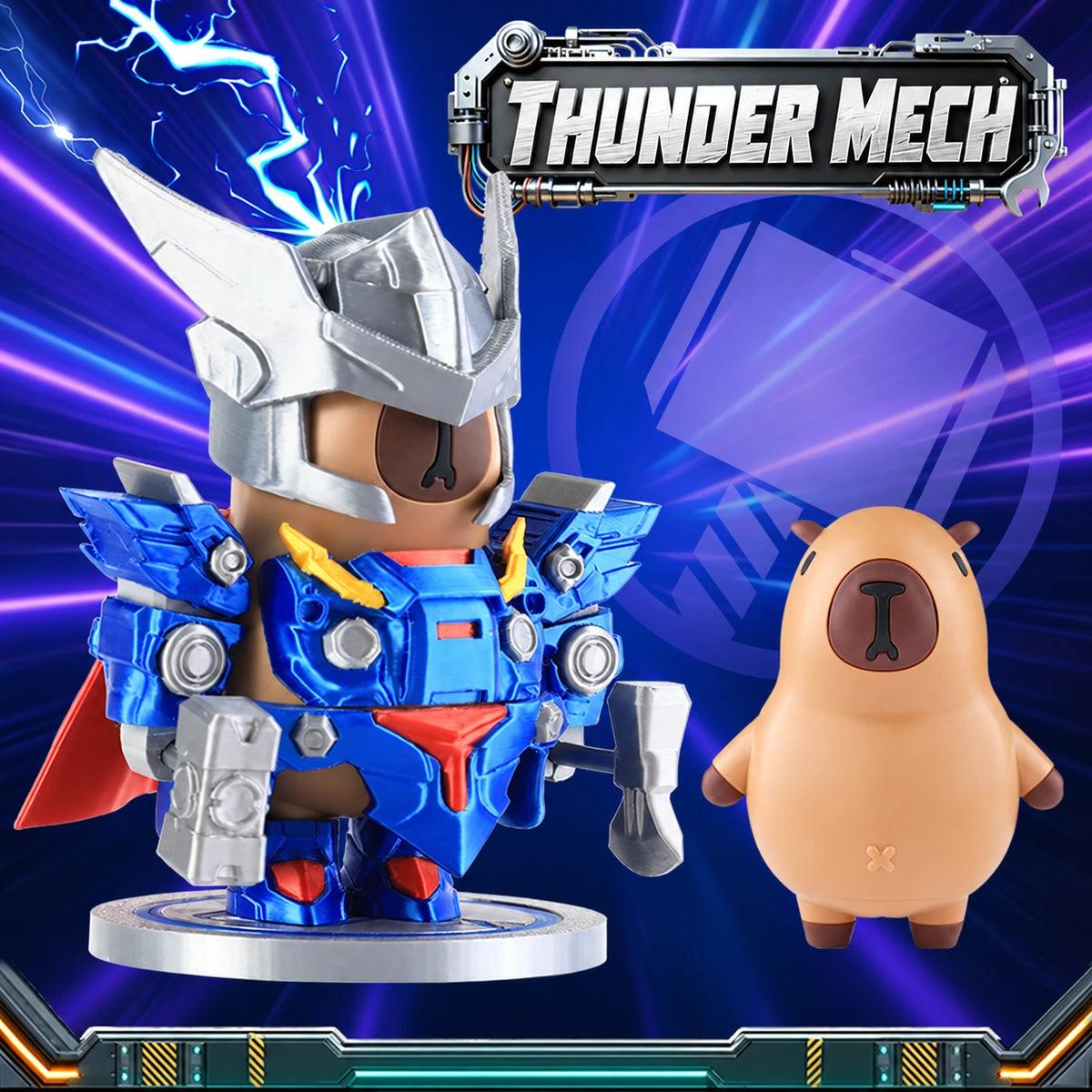 Magnetic Mecha Capybara Figure