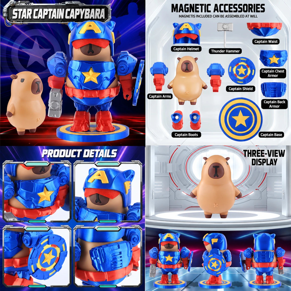 Magnetic Mecha Capybara Figure