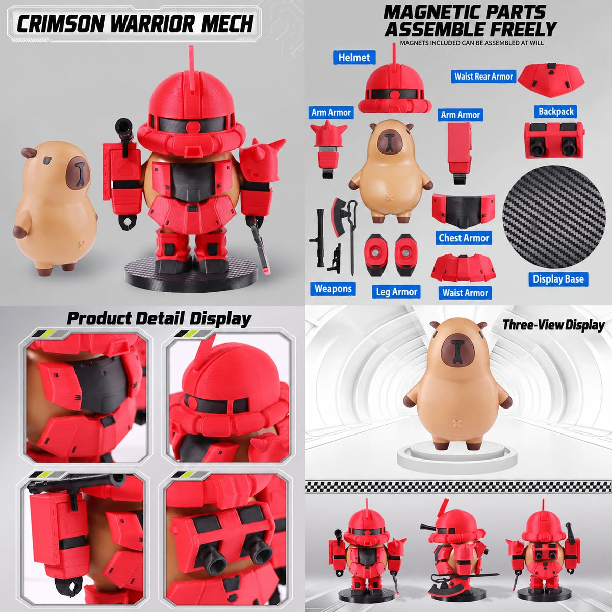 Magnetic Mecha Capybara Figure