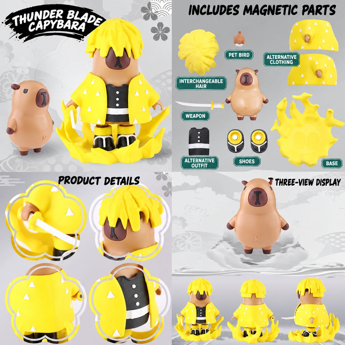 Magnetic Mecha Capybara Figure
