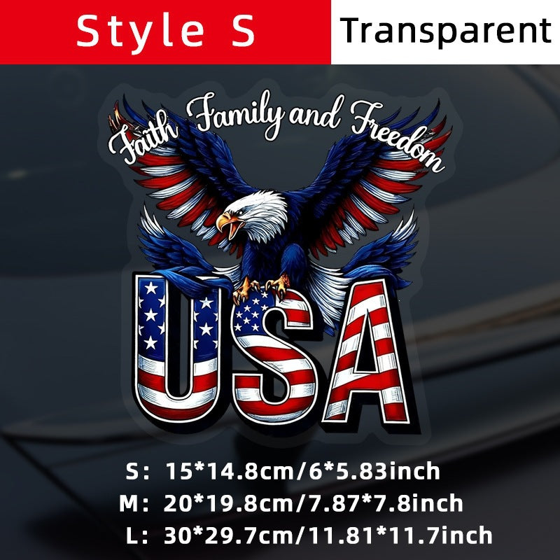 Patriotic 250th Anniversary God Bless America Eagle 1776–2026 Car Window Decal