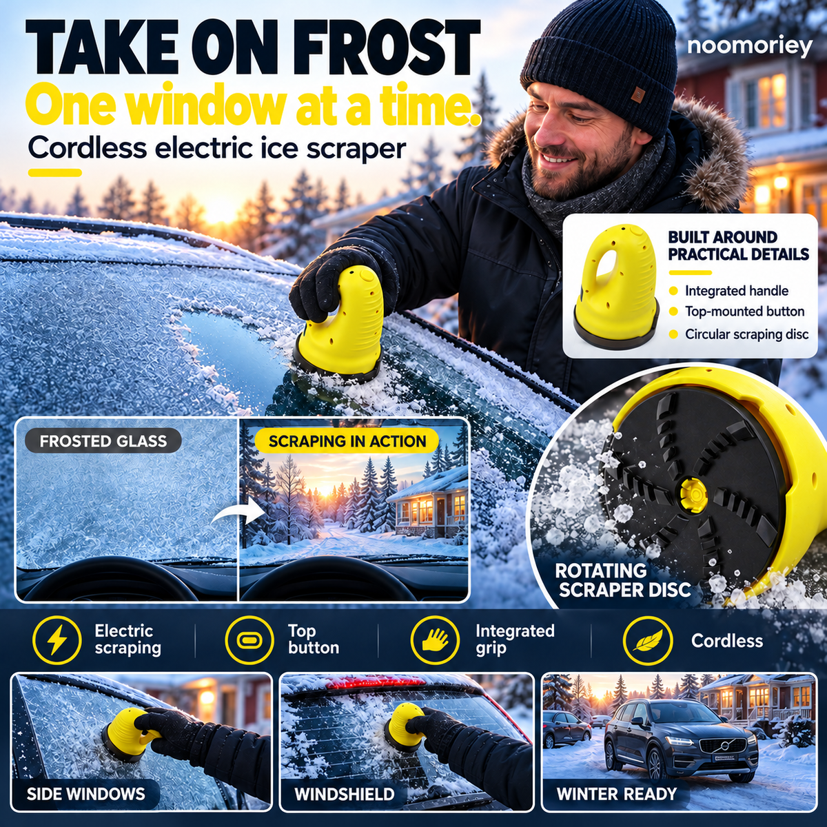 🚘🔥Cordless Electric Ice Scraper – Clear Frost, Drive with Confidence! ❄️
