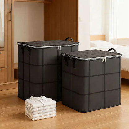 Large-Capacity Zippered Fabric Storage Bag for Clothes & Bedding