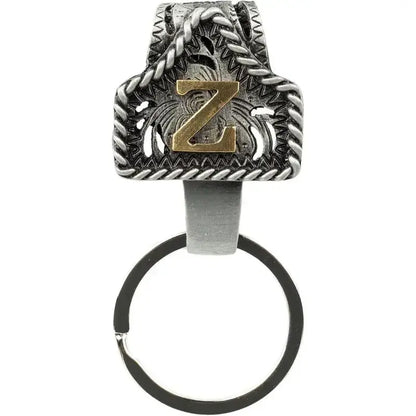 Personalized Western Cow Tag Keychain