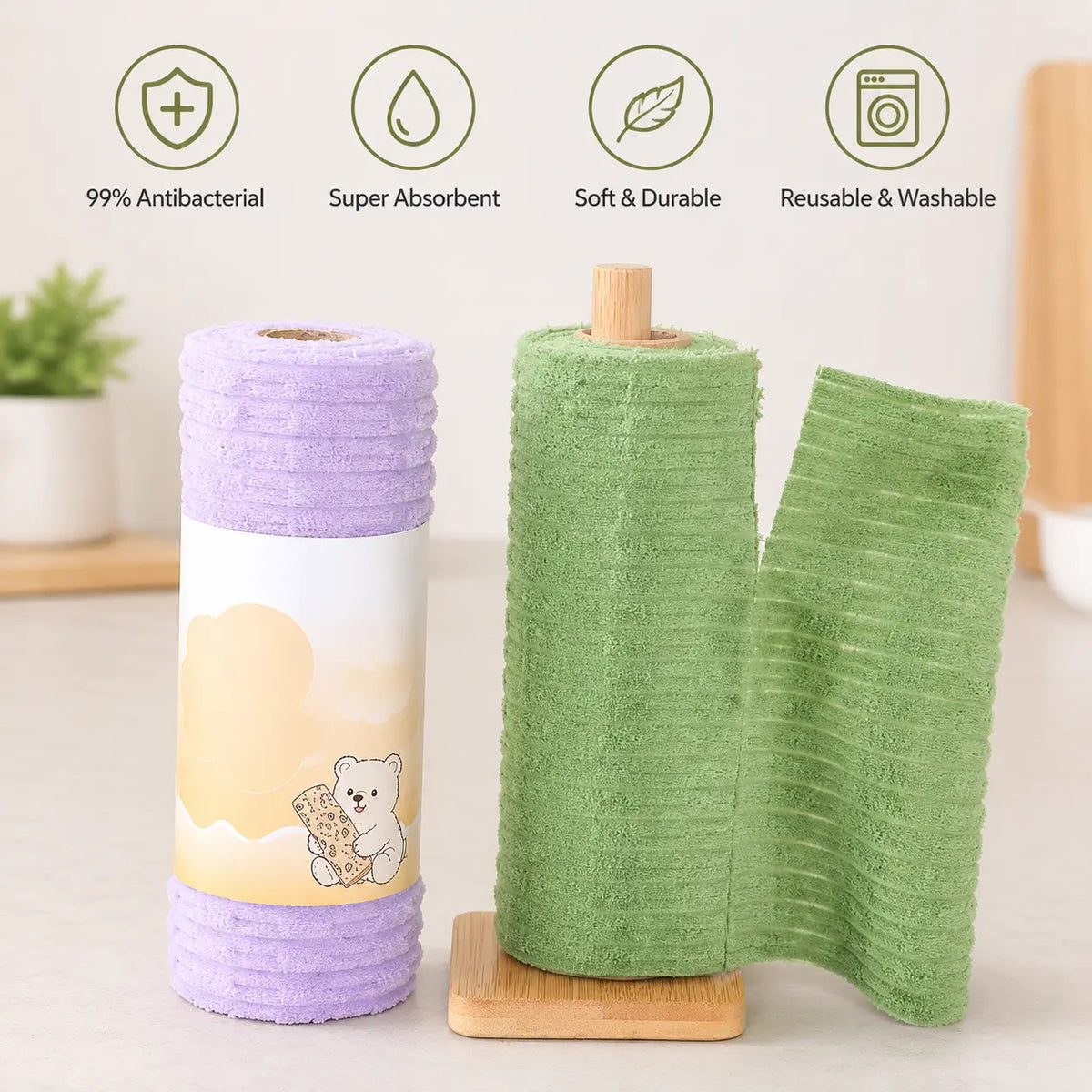 Convenient tear-off microfiber cleaning cloth