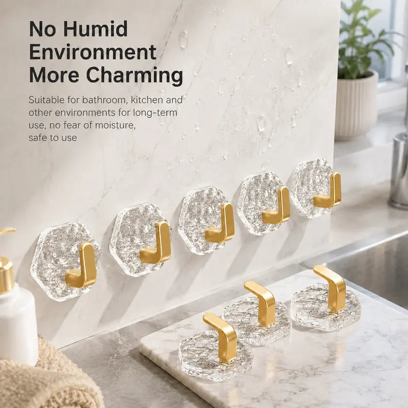Heavy-Duty Self-Adhesive Ripple Hooks – Waterproof No-Drill