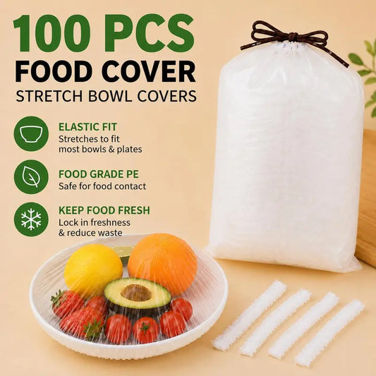 100PCS Disposable Elastic Food Covers