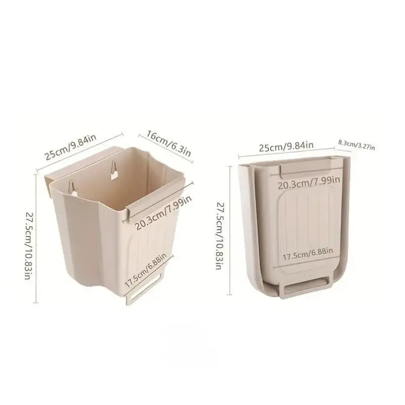 11L Collapsible Hanging Kitchen Trash Can