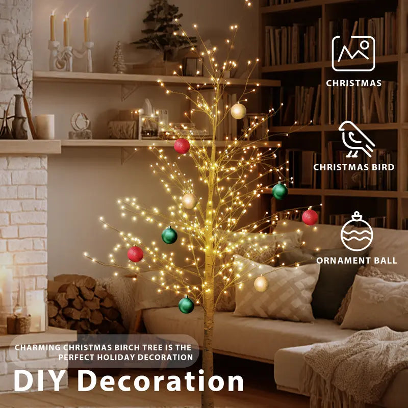 🎄Indoor Lighted Birch Tree with Realistic Branches