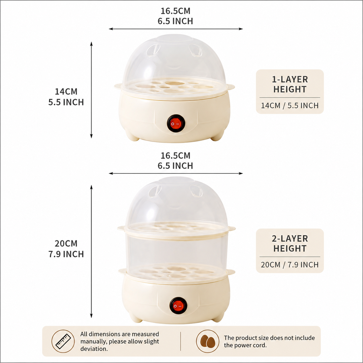 Rapid Electric Egg Cooker | 7-Egg Capacity with Auto Shut-Off
