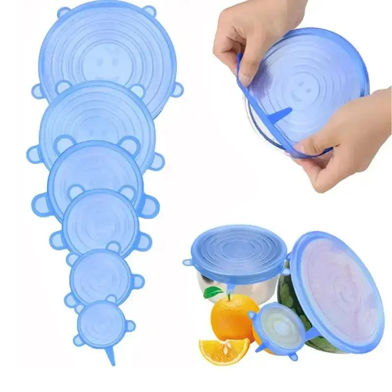 Reusable Stretch Silicone Bowl Lids (6-Pack)