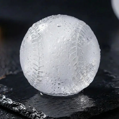 Baseball Ice Cube Mold – 6-Cavity Silicone Ice Ball Maker
