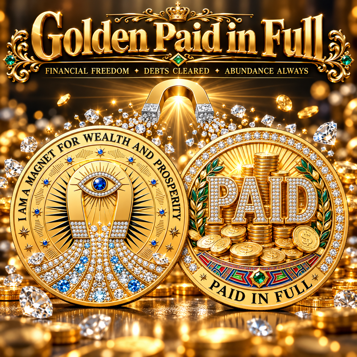 ⏰65% OFF💥3D All-Seeing Eye Prosperity Coin – Wealth & Good Luck Charm