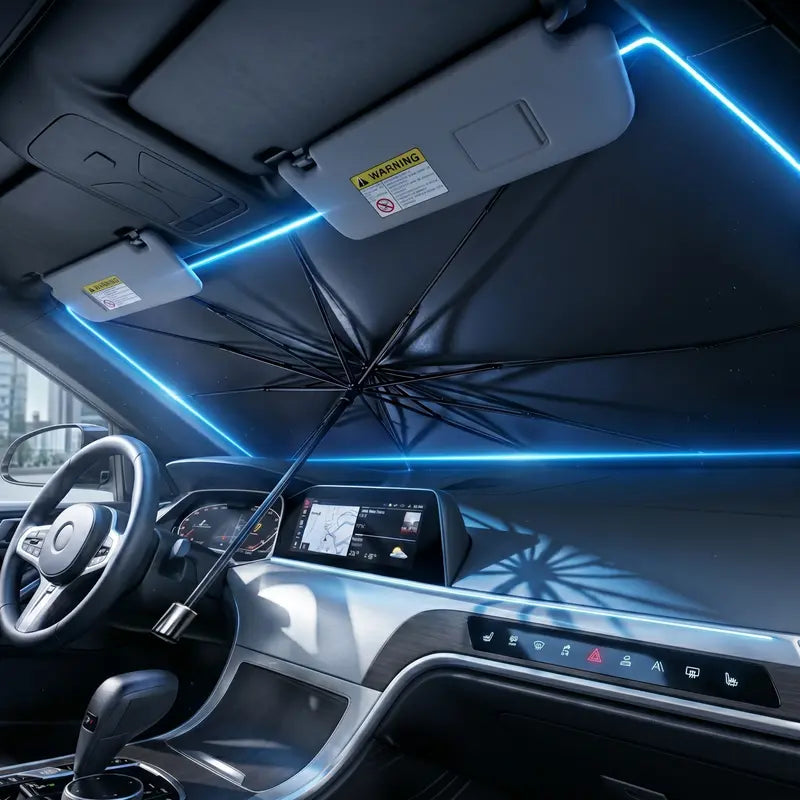 Portable Foldable Car Windshield Sunshade Umbrella