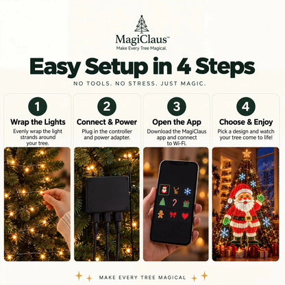 🔥SALE 🎄Smart Animated Christmas Tree Lights – App-Controlled LED Effects