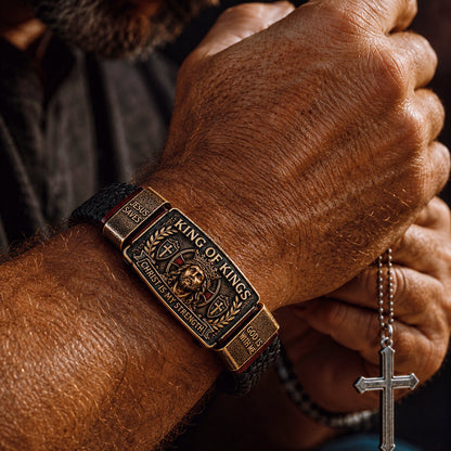 ✝️ King of Kings Faith Bracelet –Veteran Honor Bracelet