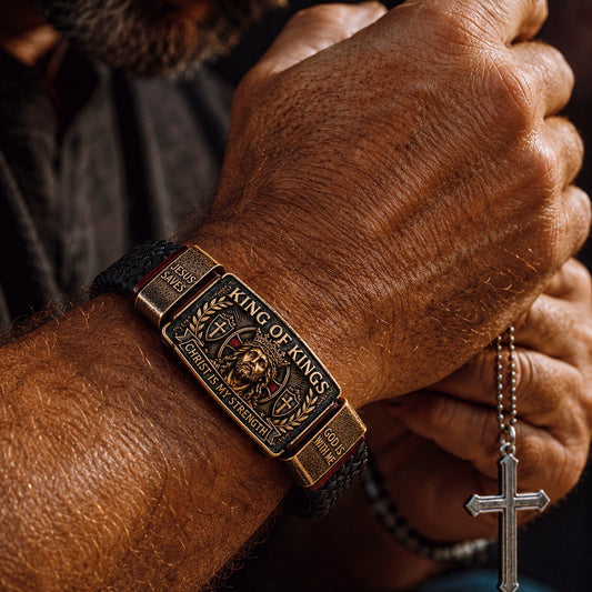 ✝️ King of Kings Faith Bracelet –Veteran Honor Bracelet
