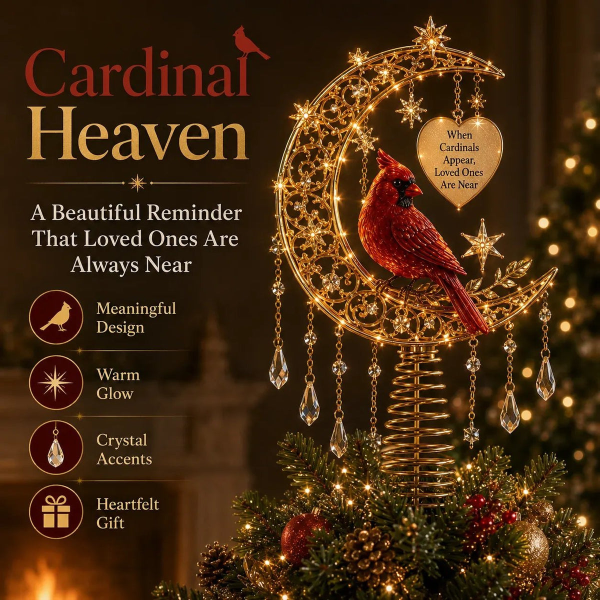 ⏳ Last Day 50% OFF – 🎄 Lighted Memorial Christmas Tree Topper Collection
