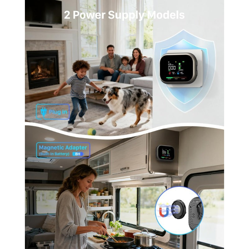 6-in-1 Battery Rotable Air Safety Monitor