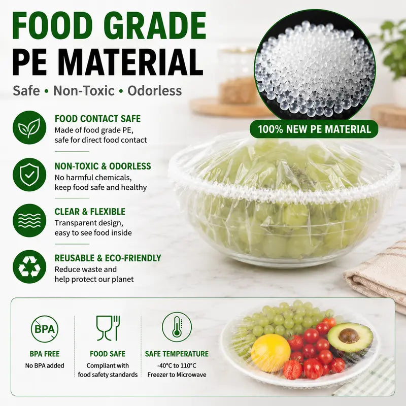 100PCS Disposable Elastic Food Covers