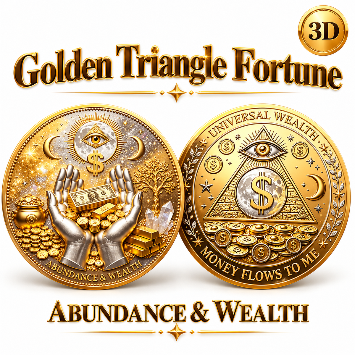 ⏰65% OFF💥3D All-Seeing Eye Prosperity Coin – Wealth & Good Luck Charm