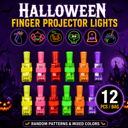 Halloween & Christmas LED Finger Projector Rings