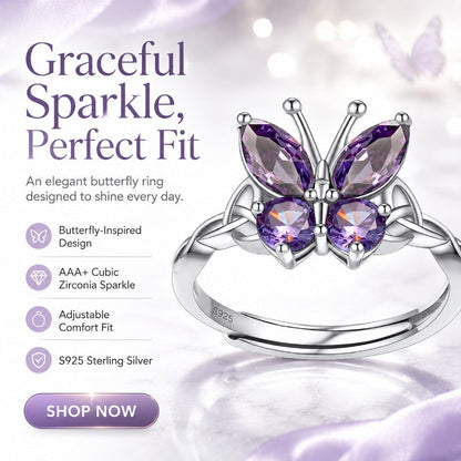 Sterling Silver Butterfly Ring